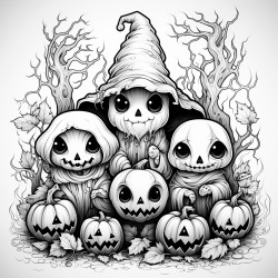 spooky cute halloween pages with cute spooky ghosts