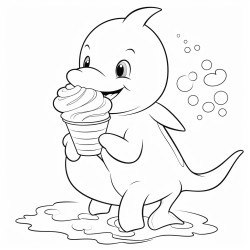 delfin con helado