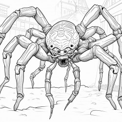 giant spider breakdancing