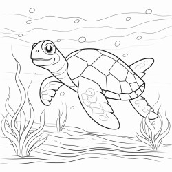 turtle under water