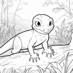 a newt in the forest