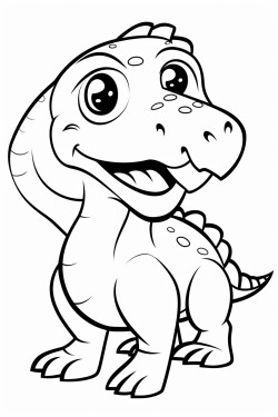 crea pagina da colorare dinosauro
