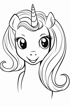 unicorn wiht long hair