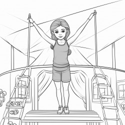 a 10yearold girl in a gymnastics gym