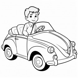 person riding a beetle with gems