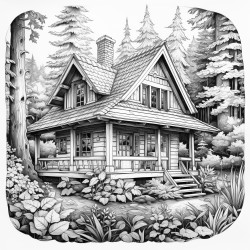 a cozy cabin in the forest