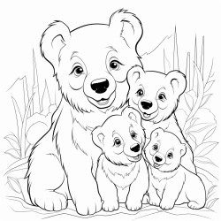 family cubs of dear
