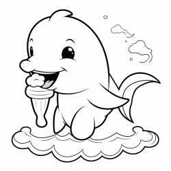 delfin con helado