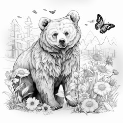 bear with butterfly
