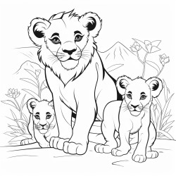 family cubs of ziraf