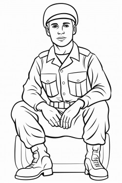 soldier sitting