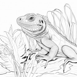 bearded dragon near water