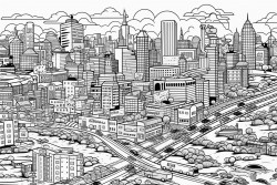 a city with wealth high employment traffic pollution and overcrowding