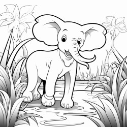 elephant in the jungle