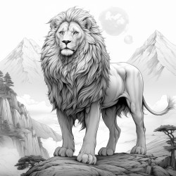 majestic zodiac leo standing proud