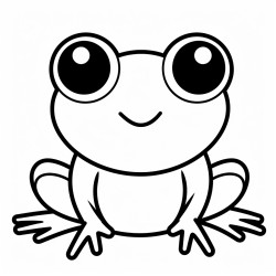 a cute kawaii frog