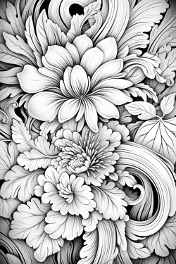 a page full of a detailed pattern that would be fun to color in