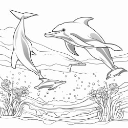 dolphins playing at the pacific