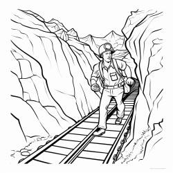coal miner going down the mine in chile