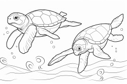 dolphin and turtle plays together