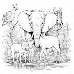 wild animals playing