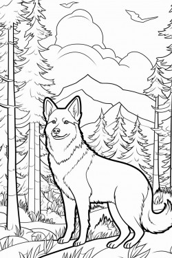 a dog in a forest near crested butte colorado