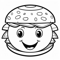 a cute hamburger
