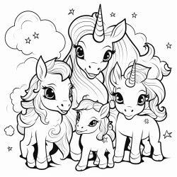 family cubs of unicorn