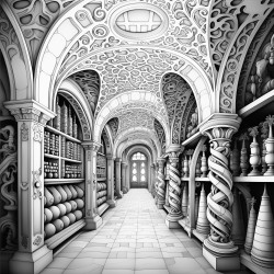 art deco wine cellar