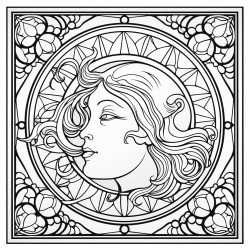 moon stained glass design