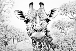 giraffe with cycle