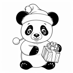 christmas panda bear