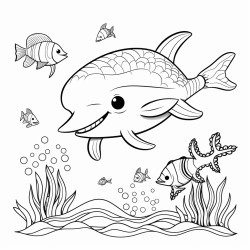 cute sea animals under the sea