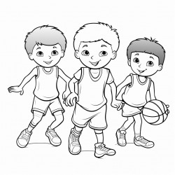 kids playing basketball