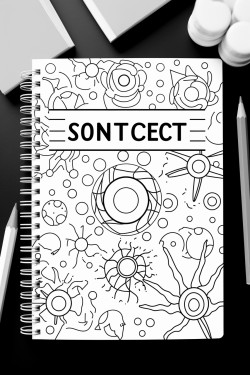 science themed notebook cover