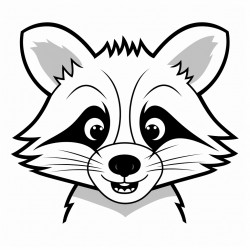 excited racoon face