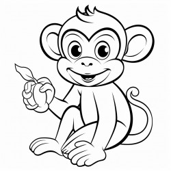 monkey with banana