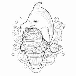 dolphine eat ice cream