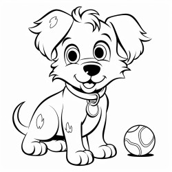 puppy play with ball