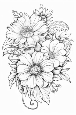 flower coloring book