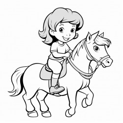 a girl riding a horse
