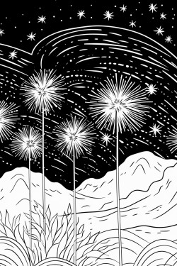fireworks in beautiful night sky