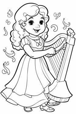 juste une clarinette  colorier pour un enfant
