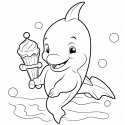 delfin con helado