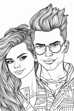 un couple avec une femme aux cheveux longs et un homme aves des lunettes qui tiennent un bb dans leurs bras
