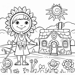 create festival coloring book outlines for kids to color