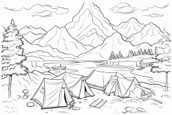 camp somerset coloring page