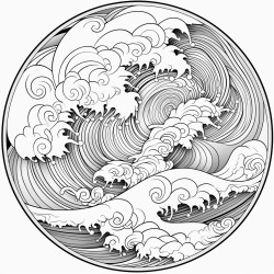 ocean waves mandala  a design inspired by gentle rolling ocean waves