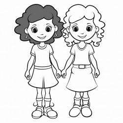 2 women holding hands one is short with curly hair and a dimple one is taller with short hair and pretty