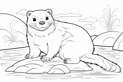 river with otter and trout